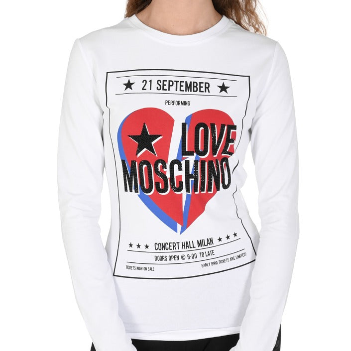 Love Moschino - Love Moschino Damen T-Shirt W 4 G52 15 E 1951 A00 OPTICAL WHITE