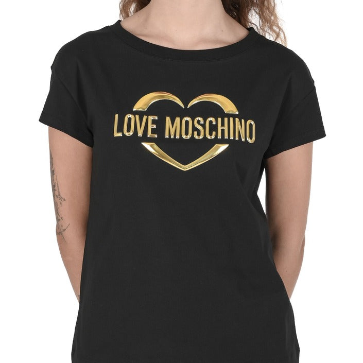 Love Moschino - Love Moschino Damen T-Shirt W 4 F30 2R E 1951 C74 BLACK