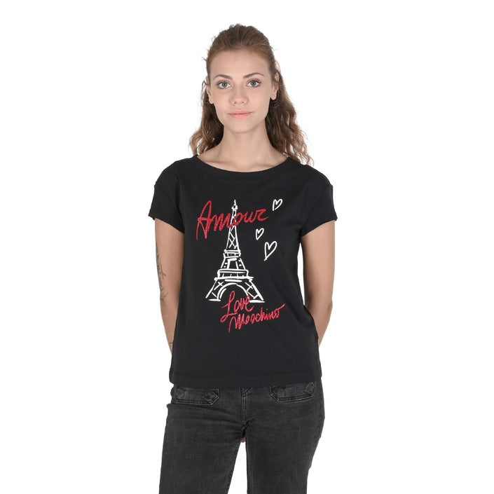 Love Moschino - Love Moschino Damen T-Shirt W 4 F30 2M E 2264 C74 BLACK