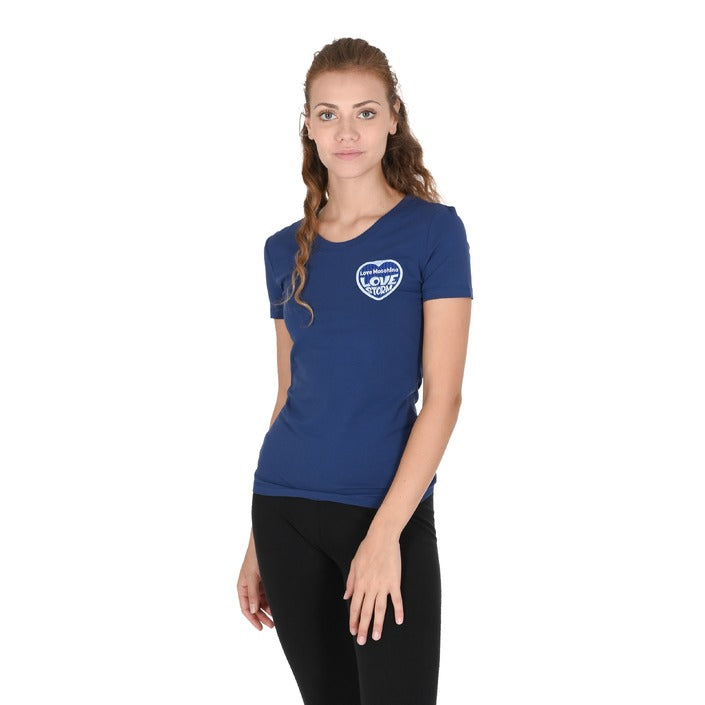 Love Moschino - Love Moschino Damen T-Shirt W 4 H19 80 E 1951 Y57 BLUE