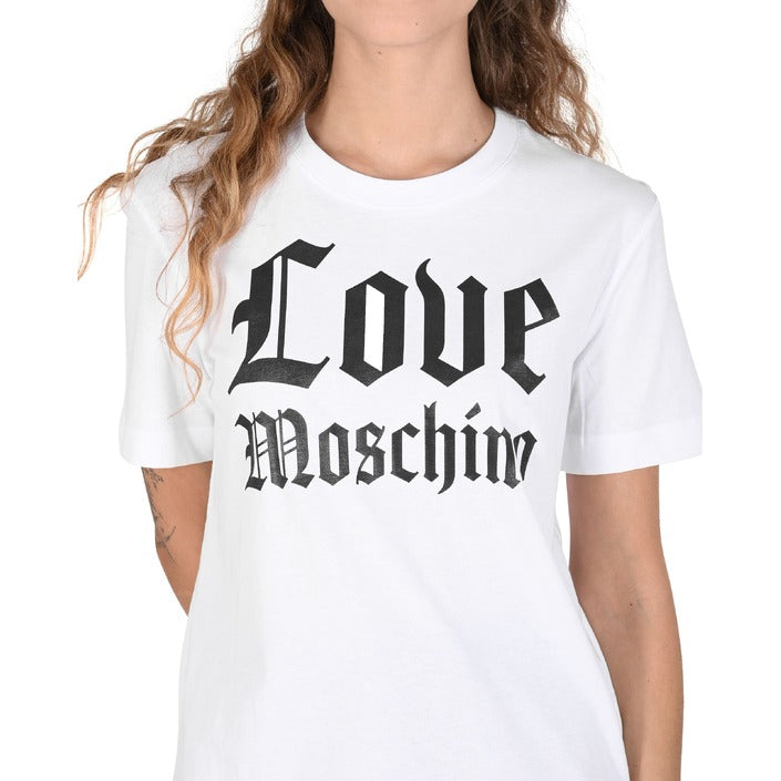 Love Moschino - Love Moschino Damen T-Shirt W 4 H06 33 M 3876 A00 OPTICAL WHITE