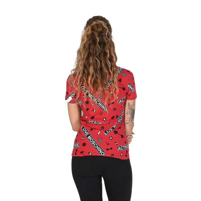 Love Moschino - Love Moschino Damen T-Shirt W 4 H16 00 E 2166 0003 GYM FONDO ROSSO