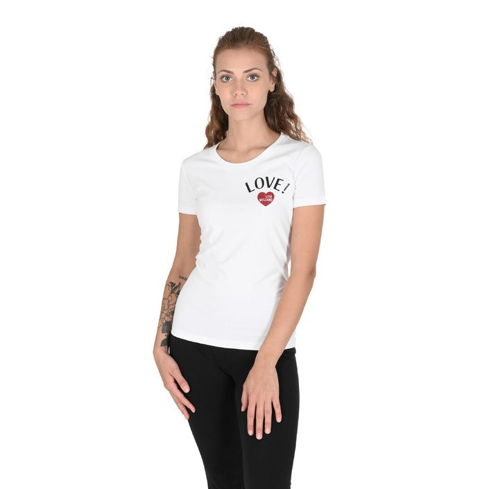 Love Moschino - Love Moschino Damen T-Shirt W 4 H19 12 E 1951 A00 OPTICAL WHITE