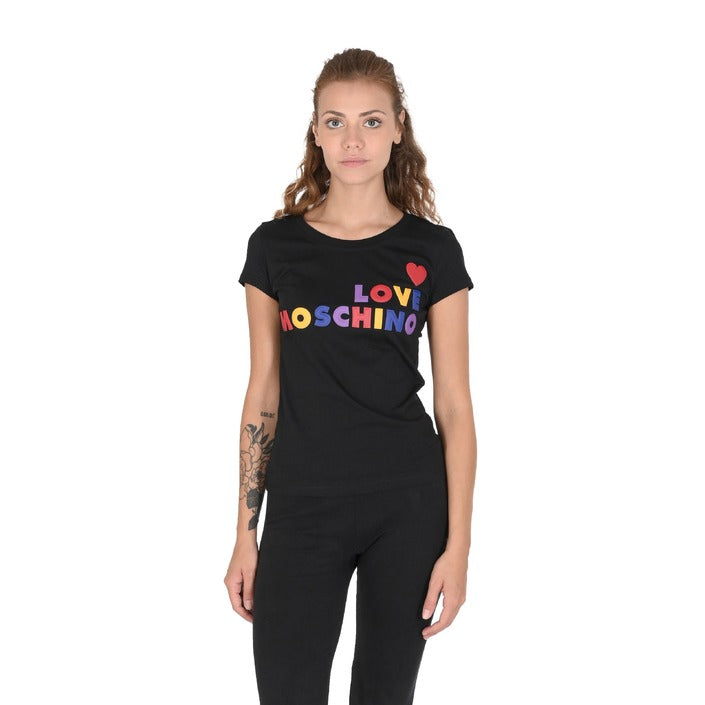 Love Moschino - Love Moschino Damen T-Shirt W 4 B19 5B M 4083 C74 BLACK