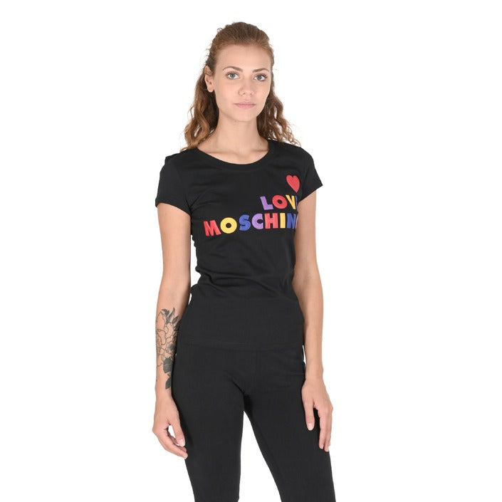 Love Moschino - Love Moschino Damen T-Shirt W 4 B19 5B M 4083 C74 BLACK