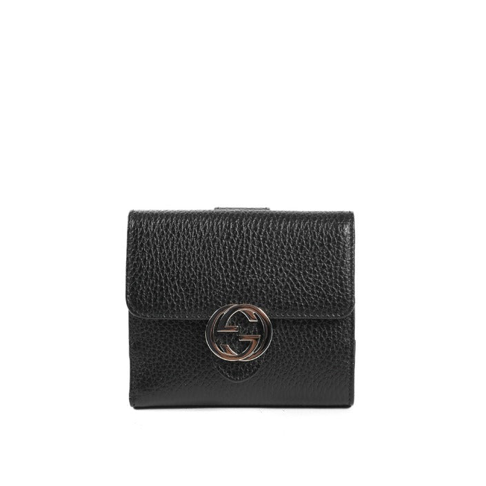 Gucci - Gucci Kleine Lederbrieftasche mit Ineinandergreifendem Logo 615525 CAO0G 1000
