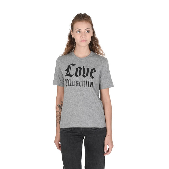 Love Moschino - Love Moschino Damen T-Shirt W 4 H06 33 M 3876 B499 MEL.MITTELGRAU