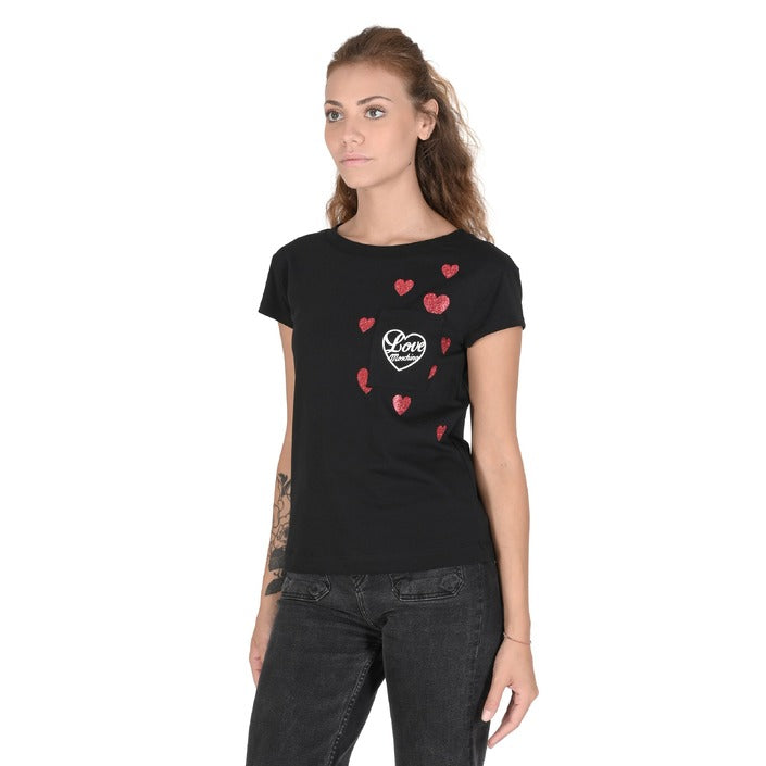 Love Moschino - Love Moschino Damen T-Shirt W 4 F30 2O E 2264 C74 BLACK