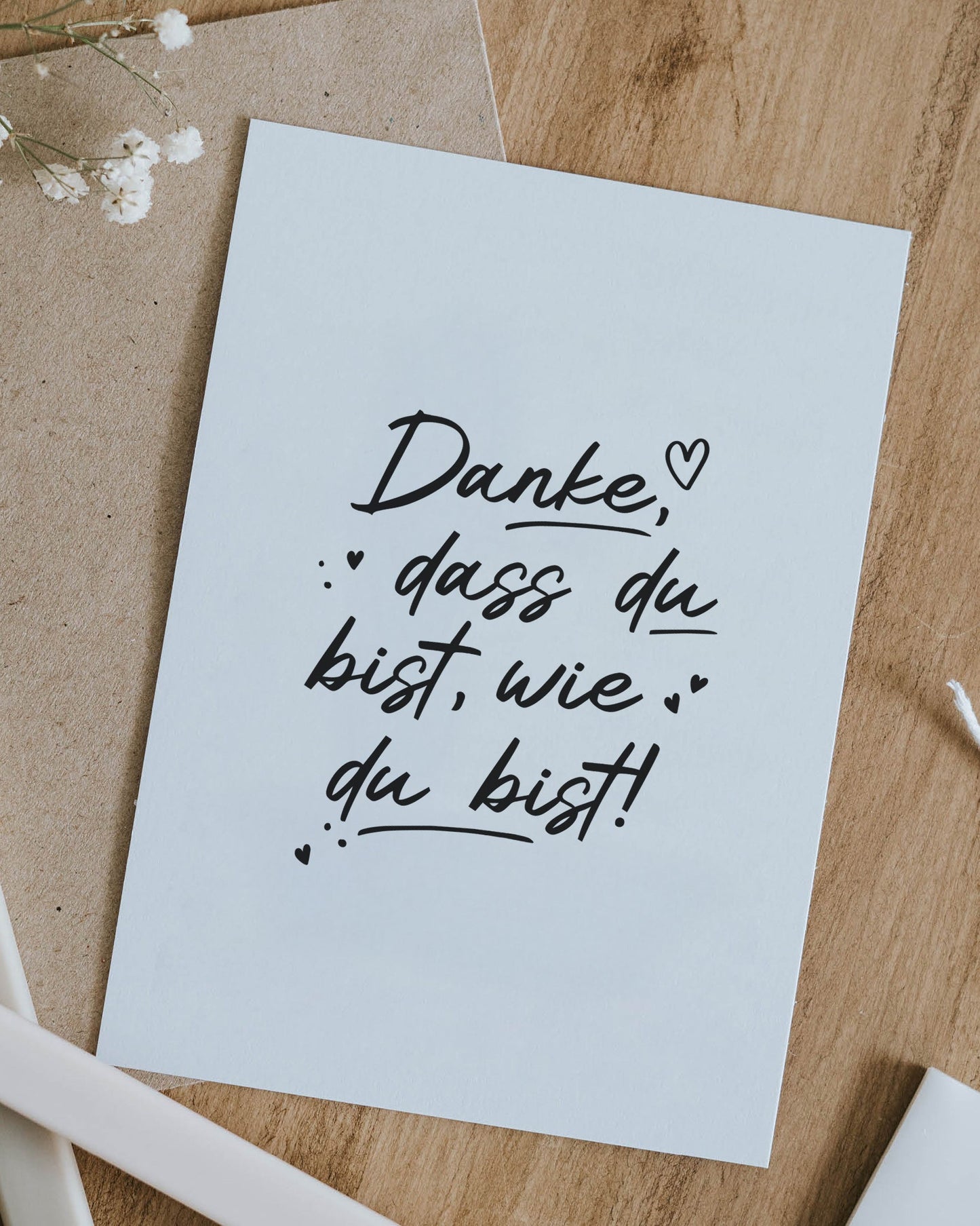 Danke dass · Postkarte