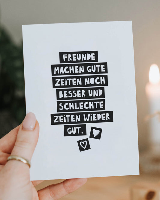 Gute Zeiten · Postkarte