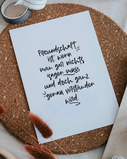 Freundschaft · Postkarte