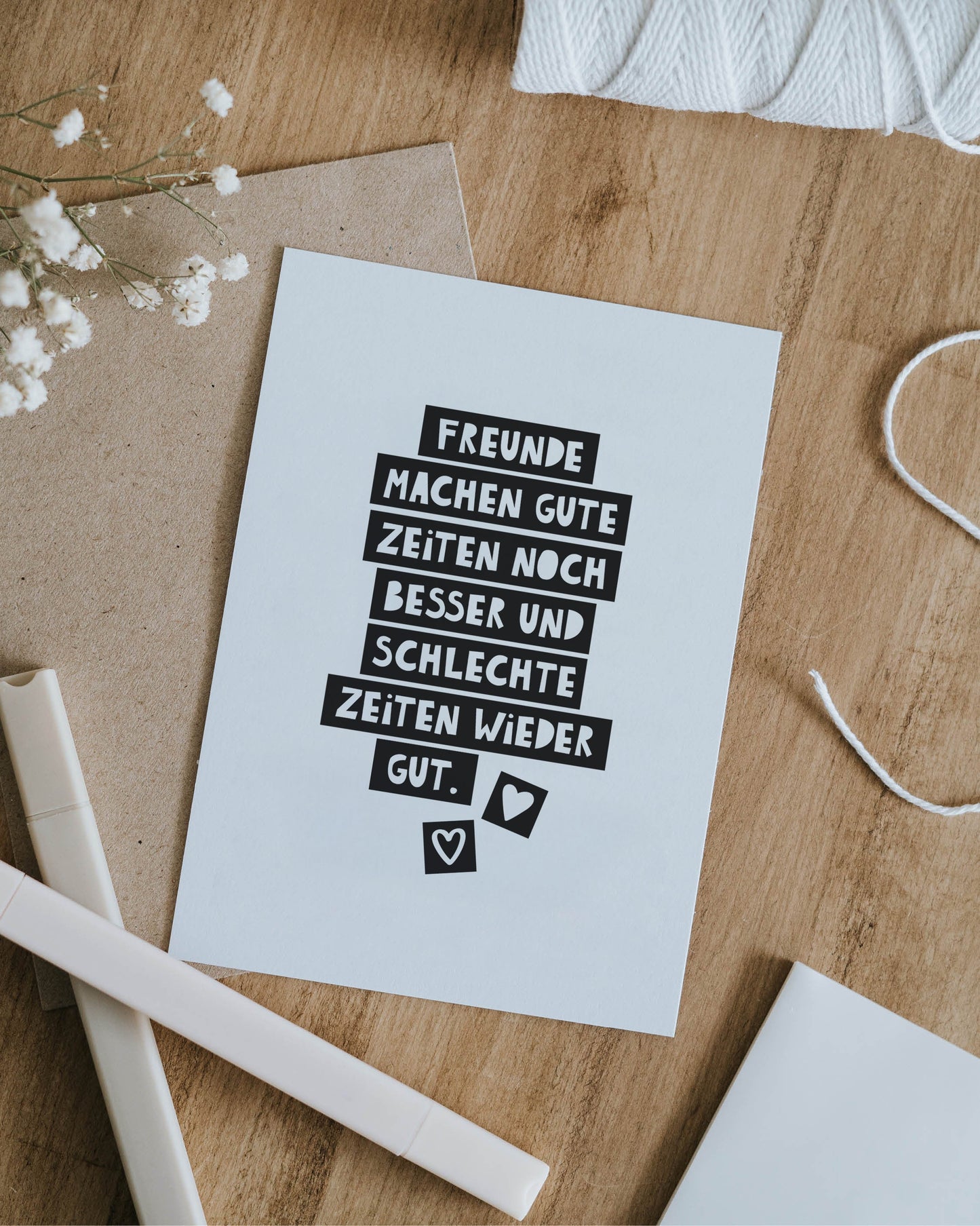 Gute Zeiten · Postkarte