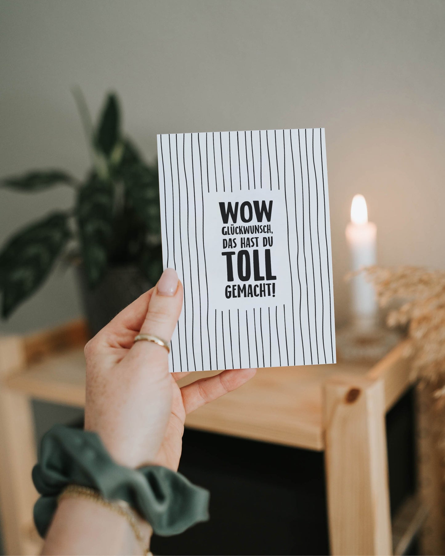 Wow Glückwunsch · Postkarte