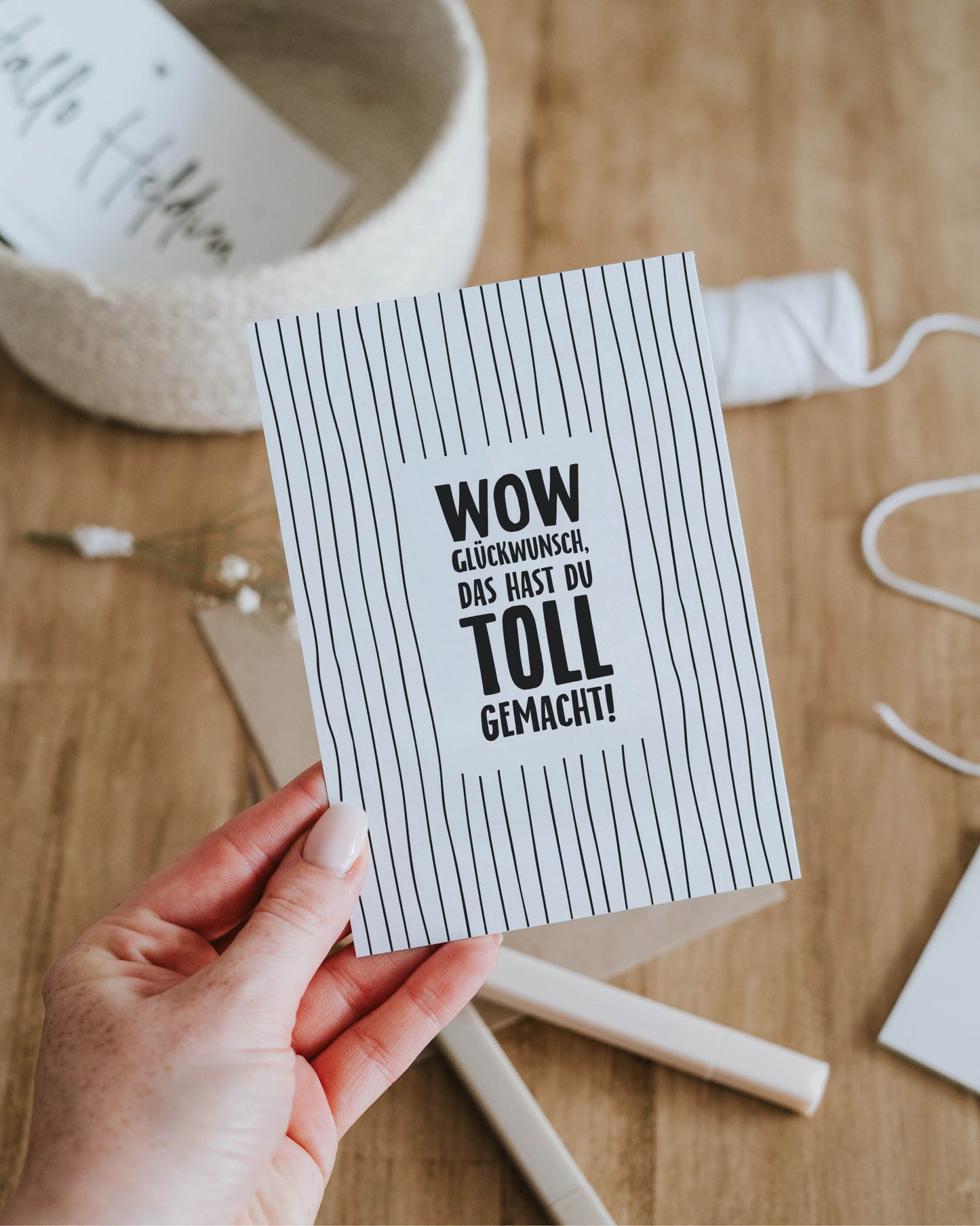 Wow Glückwunsch · Postkarte