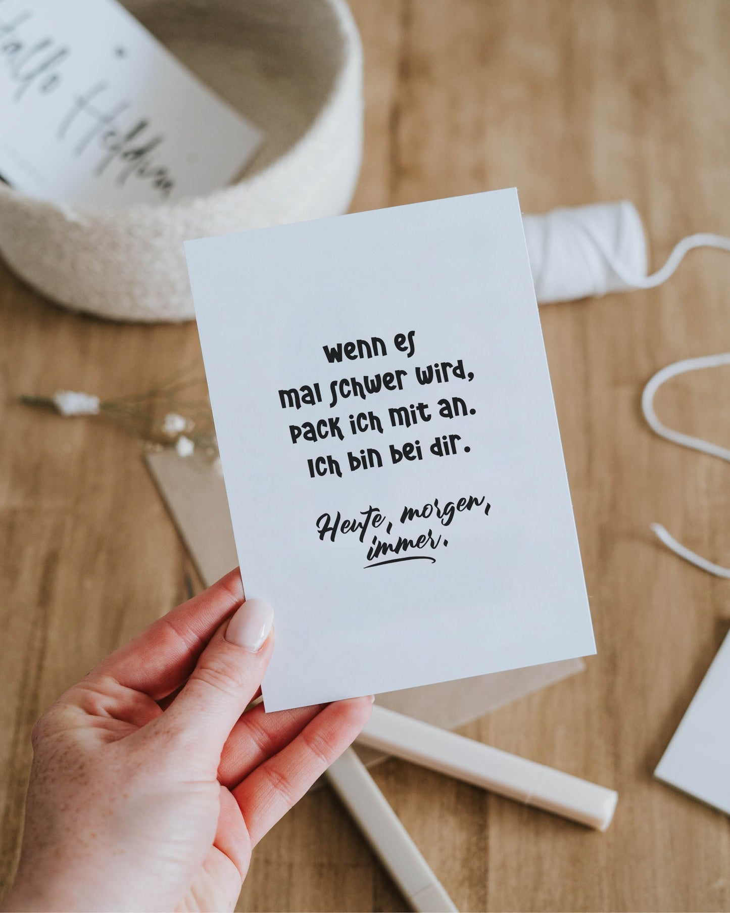 Bin bei dir · Postkarte