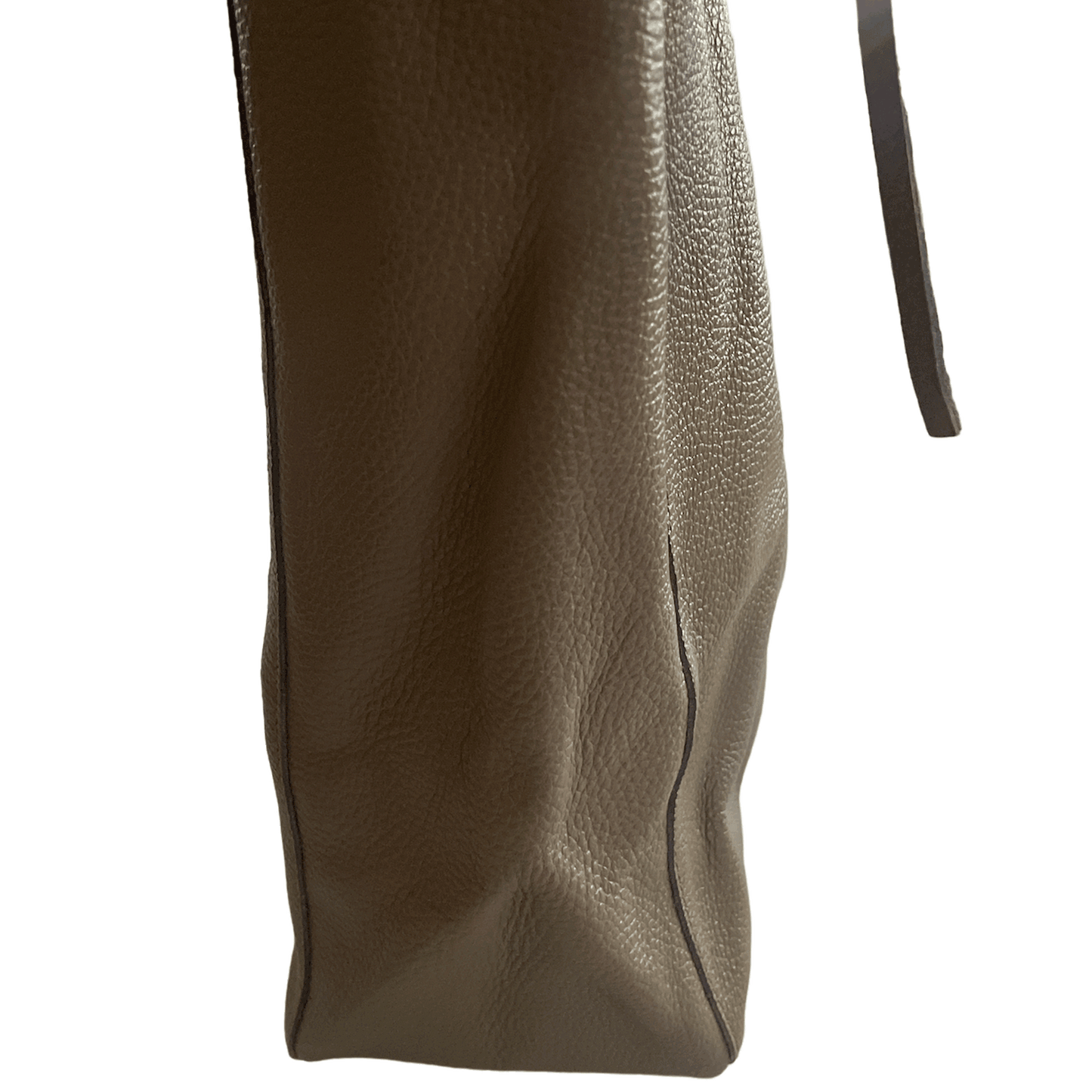 Leder Shopper mit Innentasche Schlammfarben