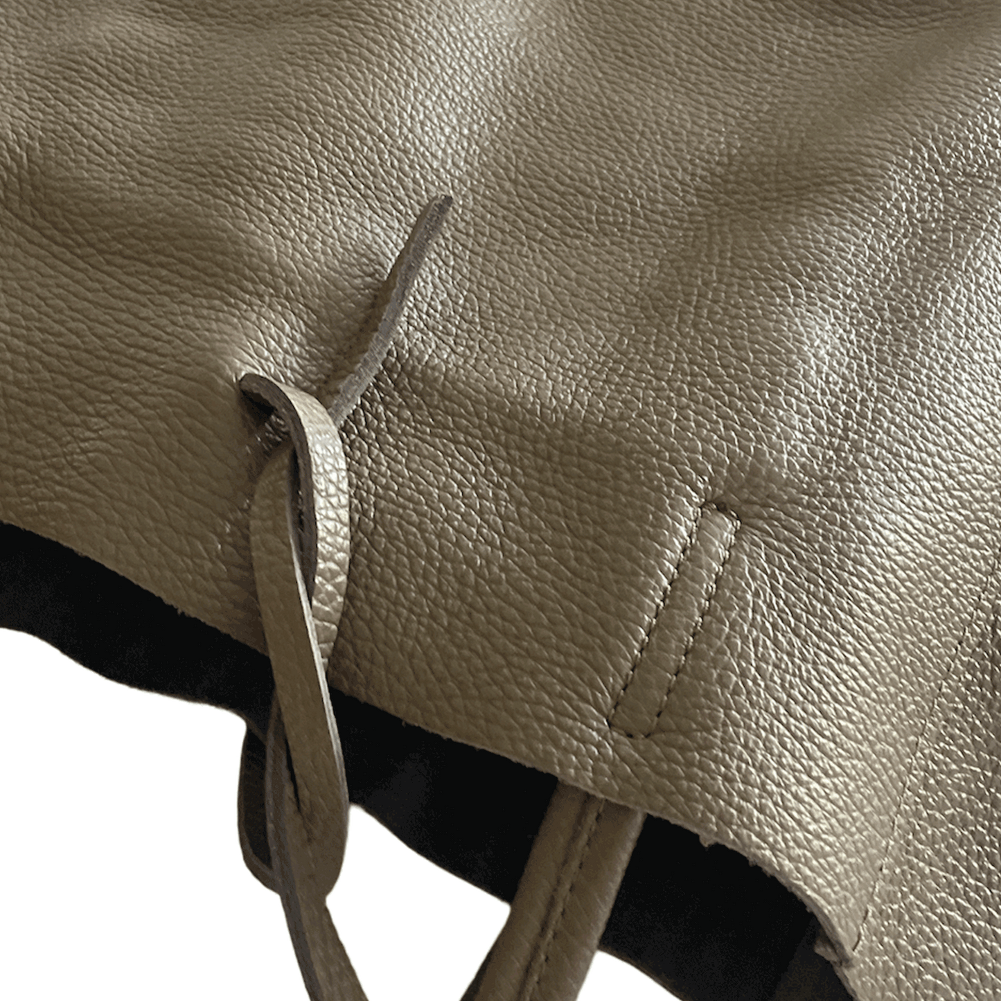 Leder Shopper mit Innentasche Schlammfarben