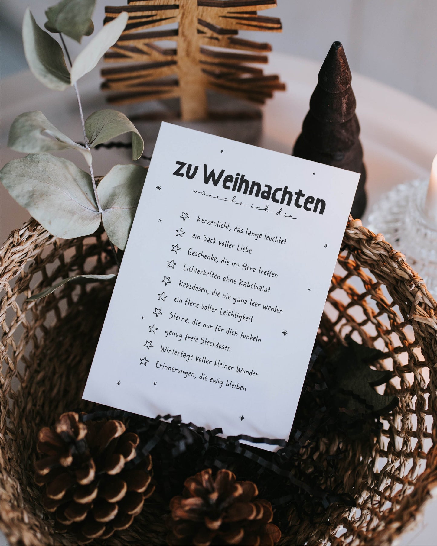 Weihnachtswünsche · Postkarte