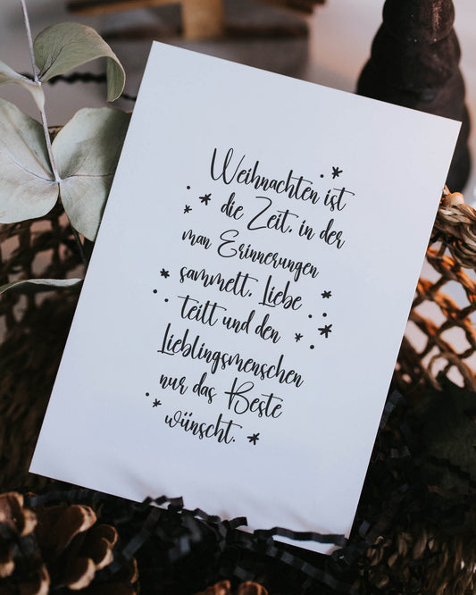 Weihnachtszeit · Postkarte