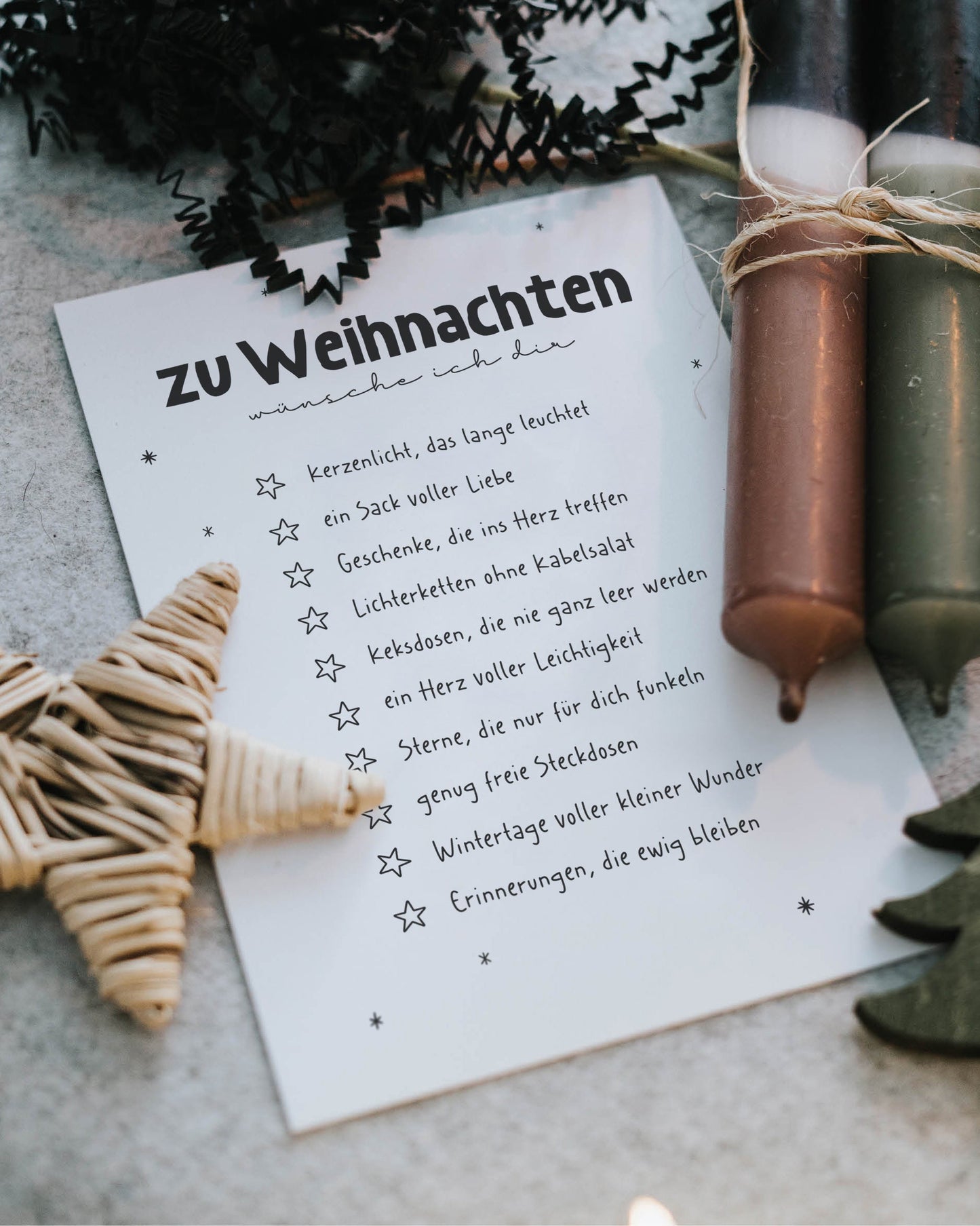 Weihnachtswünsche · Postkarte