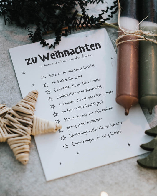 Weihnachtswünsche · Postkarte