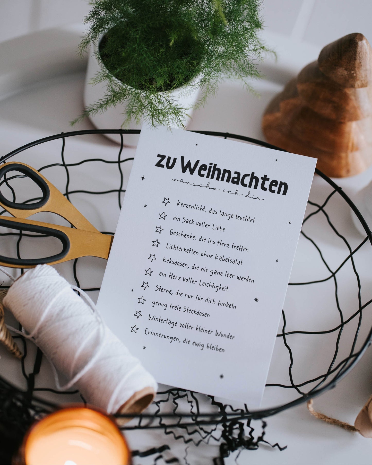 Weihnachtswünsche · Postkarte